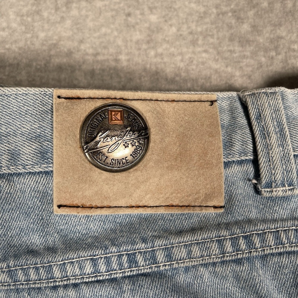 Vintage Y2K Karl Kani Jean Shorts 54 Baggy Wide Leg Jorts Blue Denim Hip Hop - Picture 6 of 12